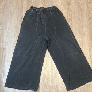 Zara Charcoal Wide-Leg Pants